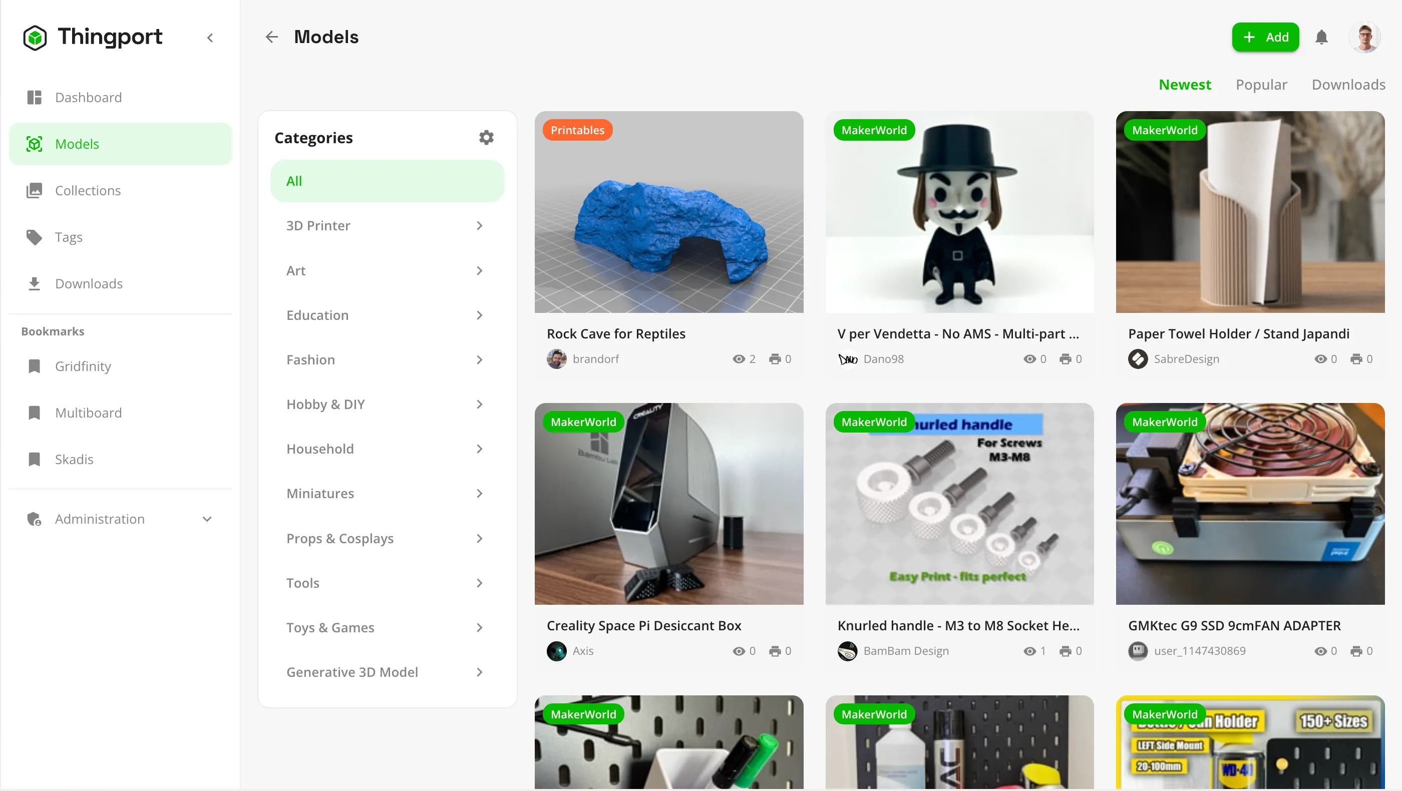 Browse and filter the library